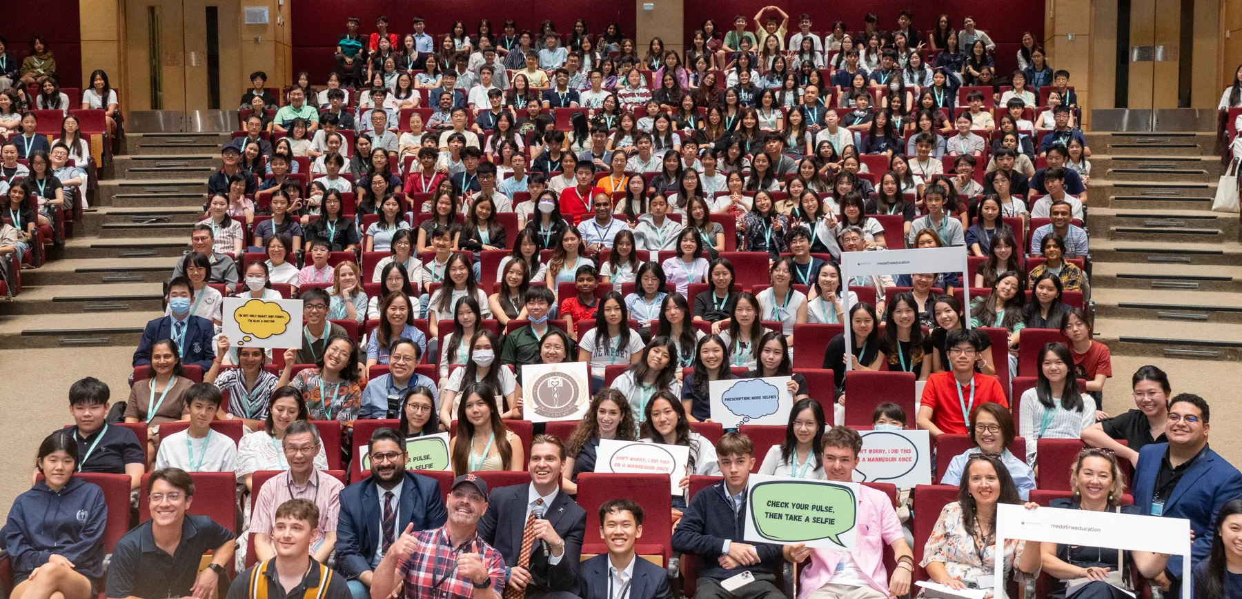 Speakers on stage at the SG Aspiring Medics & Scientists Conference